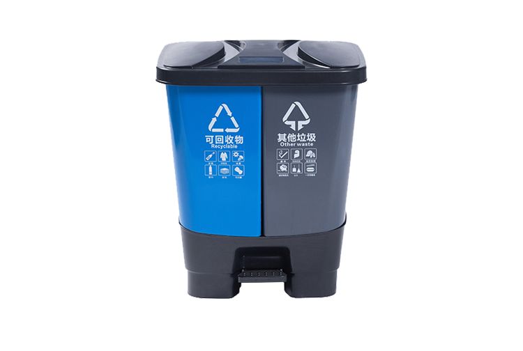 腳踏雙分類塑料垃圾桶